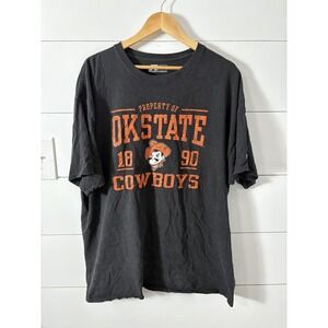 Oklahoma State Cowboys Shirt Mens 2XL Black NCAA Football Russell Graphic Tee‎